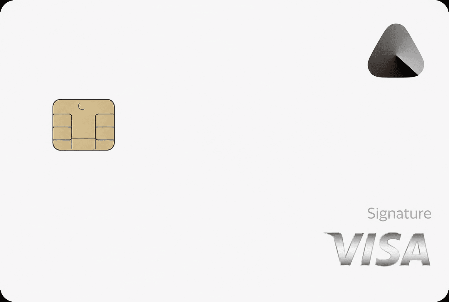 White Avici Visa Signature card with gold chip