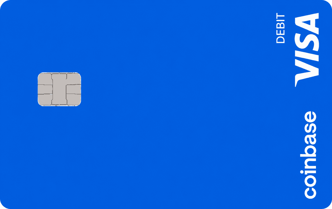 Blue Coinbase Visa Debit card