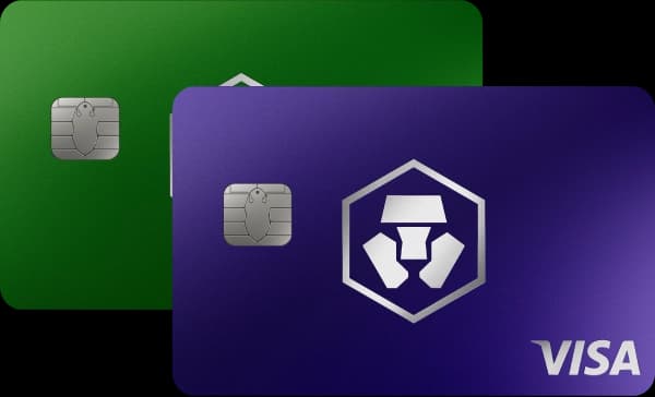 Crypto.com Jade Green and Royal Indigo prepaid card designs