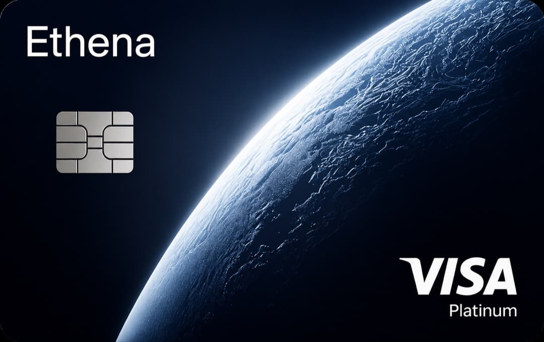Ethena Visa Platinum card with Earth artwork