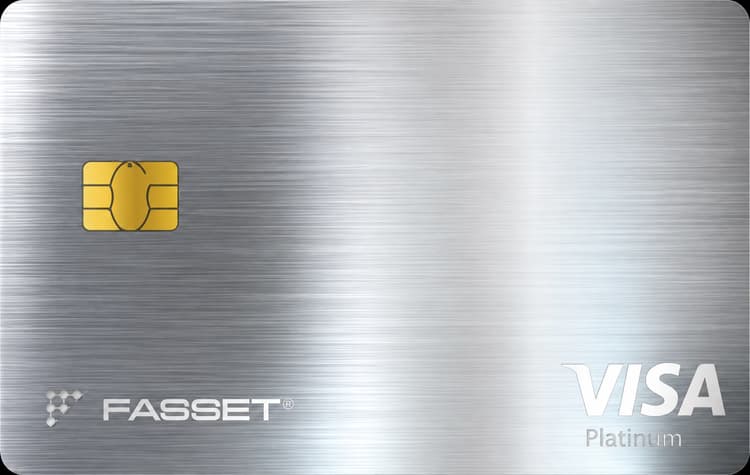 Fasset Select brushed-steel Visa card front