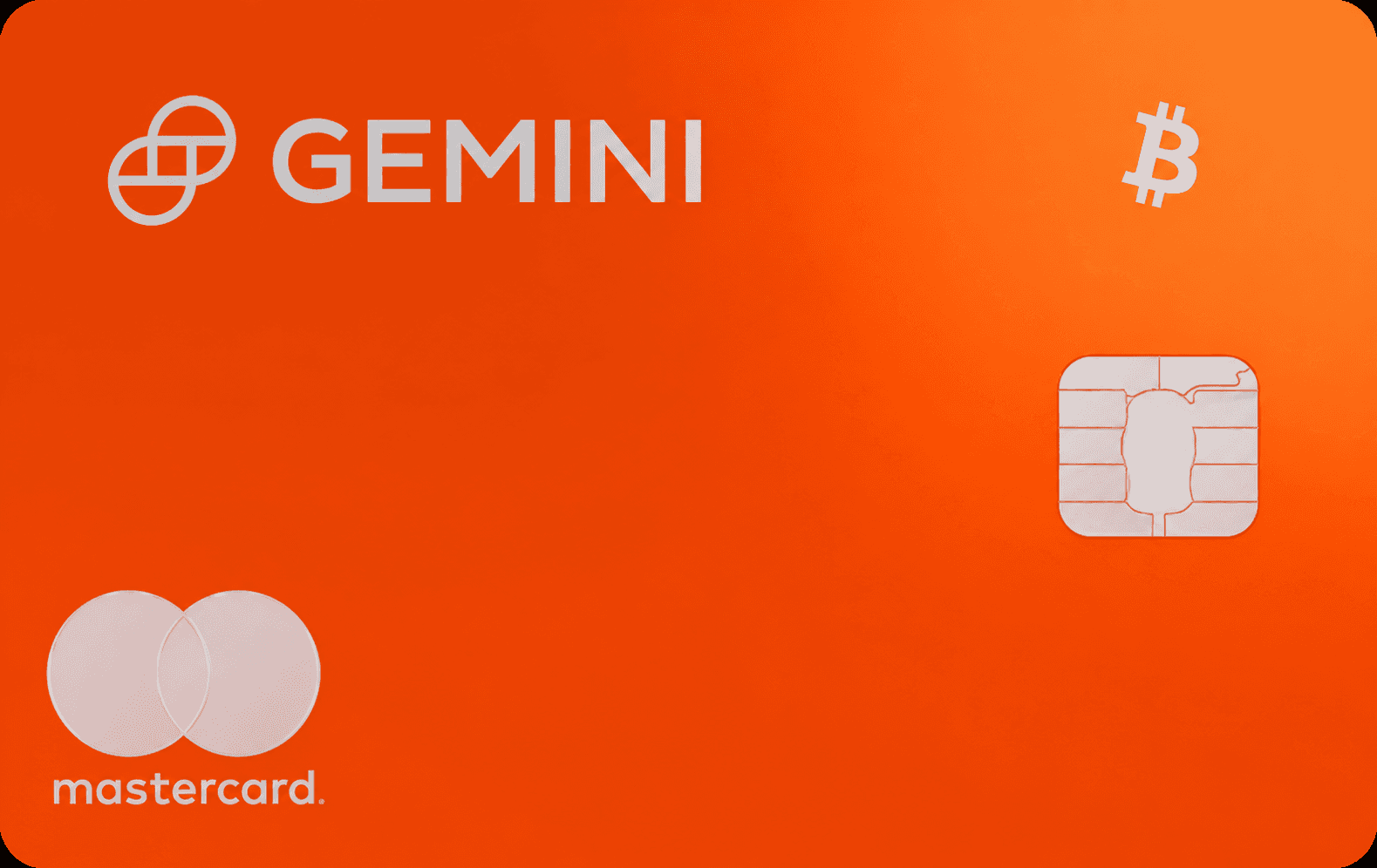 Orange Gemini Bitcoin Credit Card Mastercard front