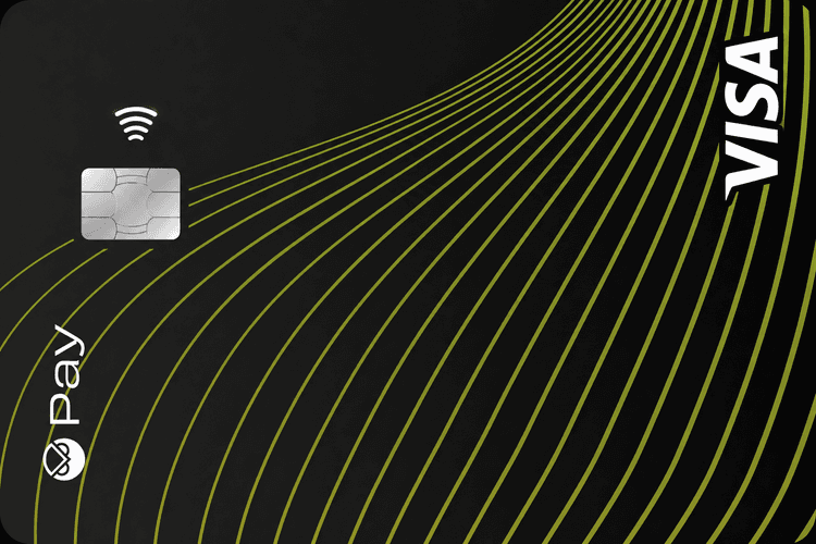 Gnosis Pay black Visa card front