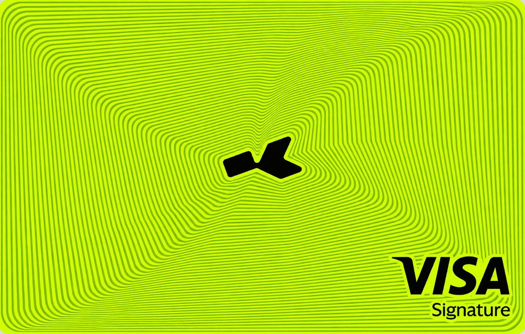 Karta Visa Signature card front