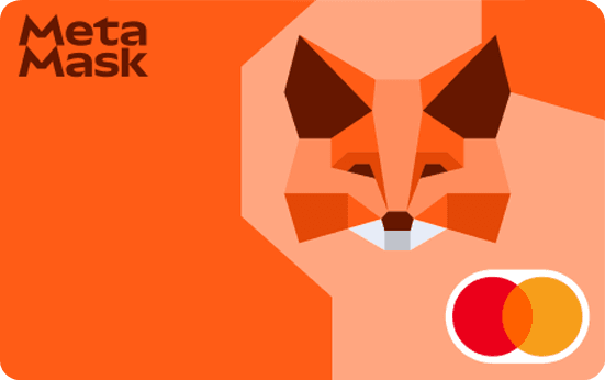 MetaMask orange Mastercard card front visual