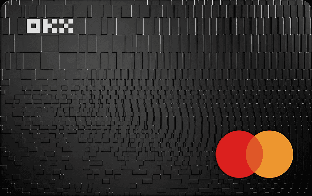 Black OKX Mastercard virtual card front