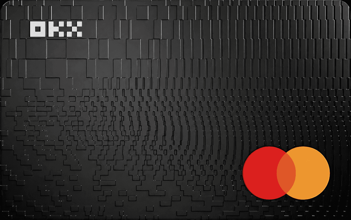 Black OKX Mastercard virtual card front