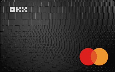 Black OKX Mastercard virtual card front