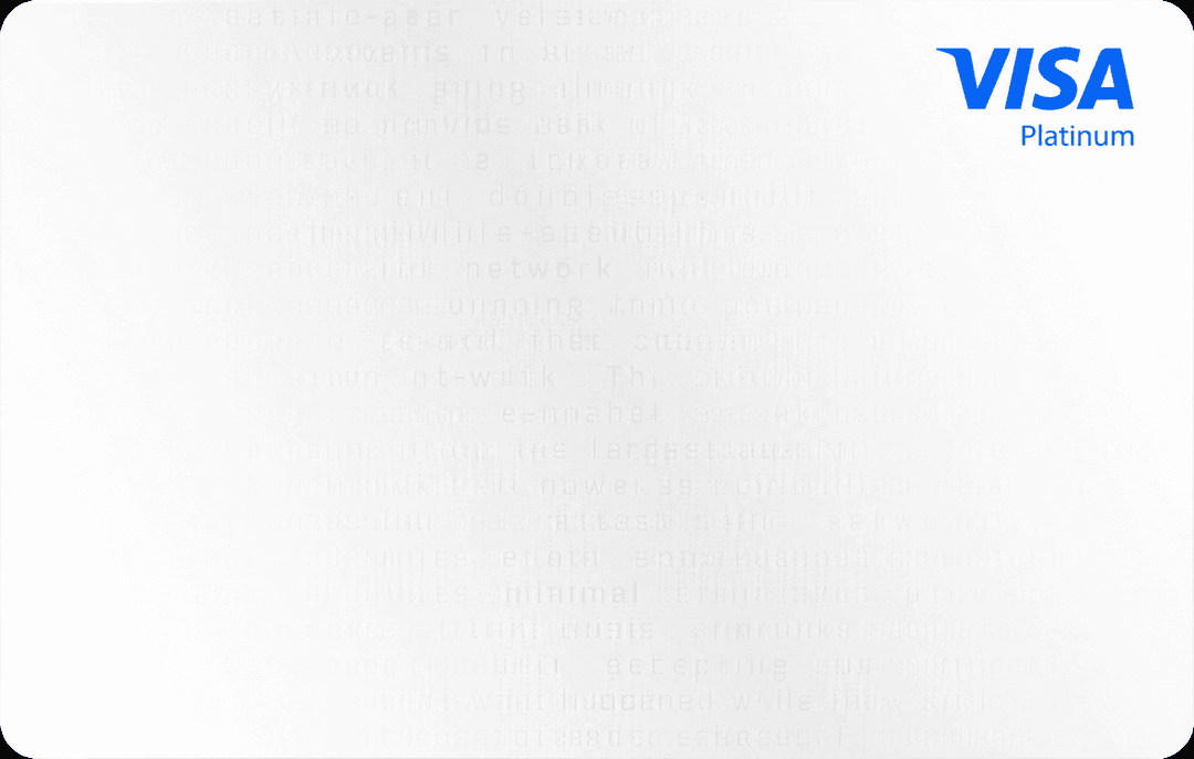 White Oobit virtual Visa card