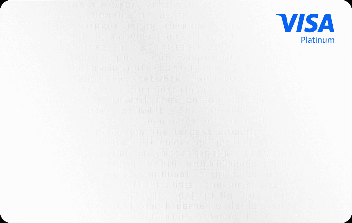 White Oobit virtual Visa card