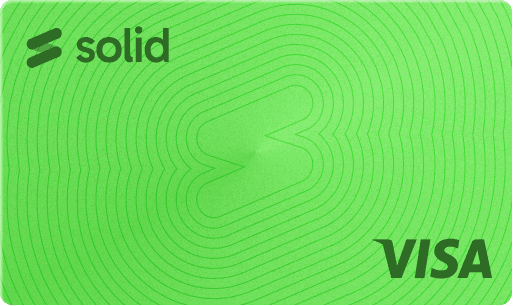 Solid green Visa card front visual