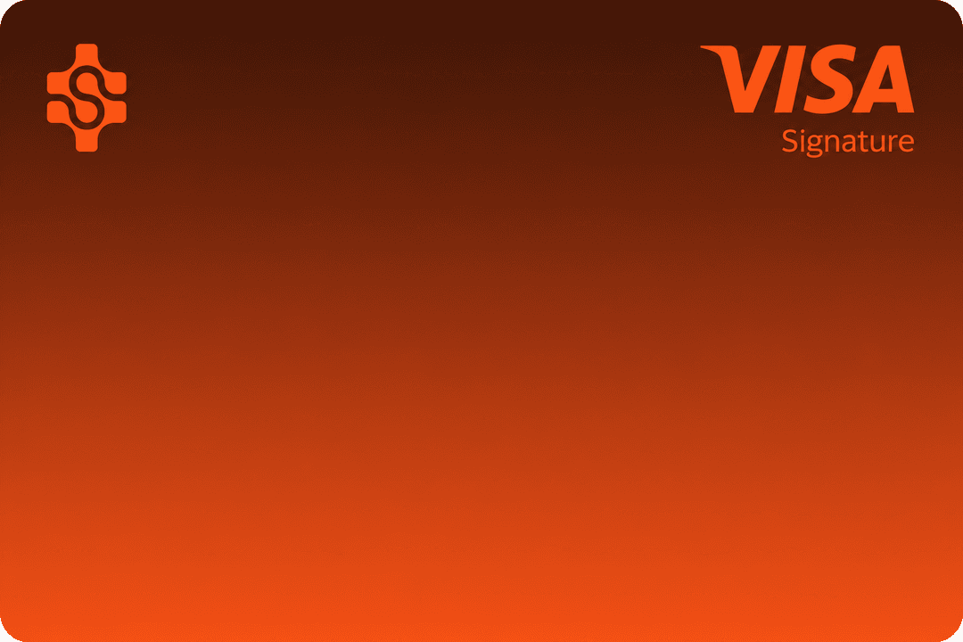 Orange Spritz Visa Signature card front