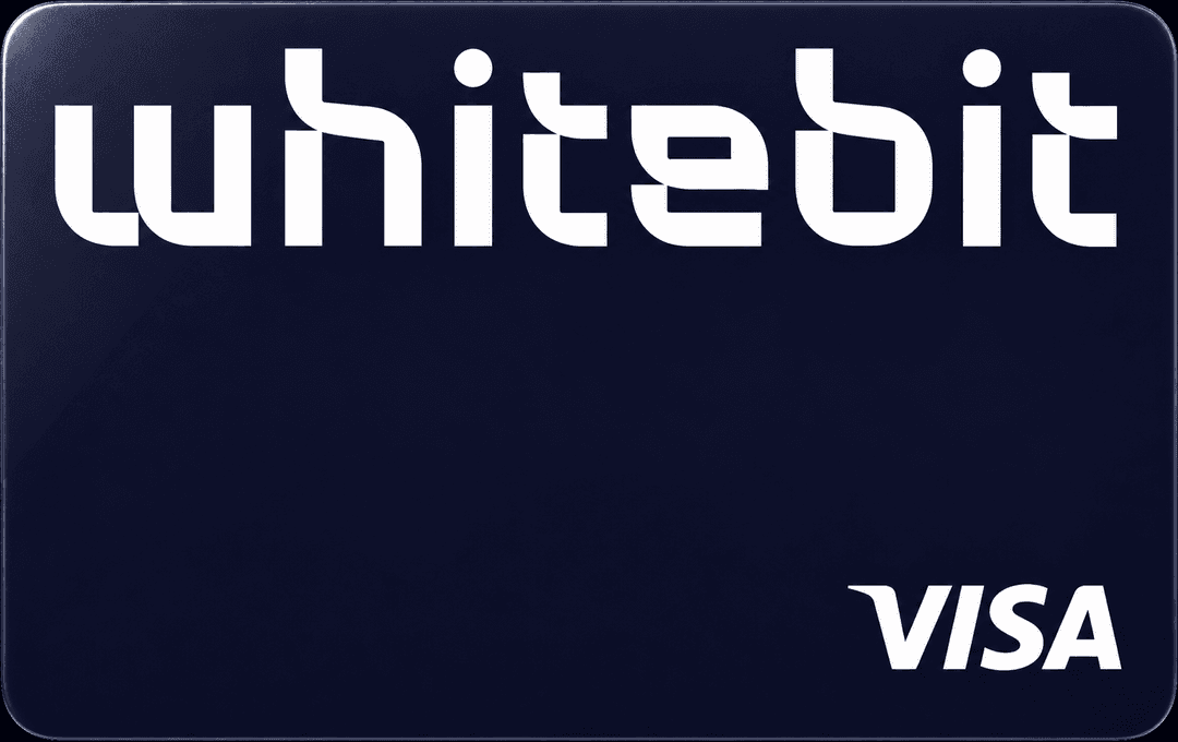 Dark blue WhiteBIT Nova USD Visa card front