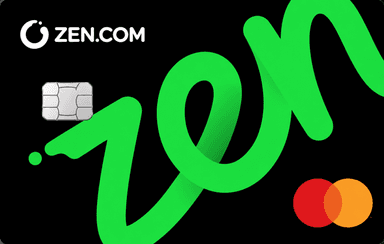 Illustrative black ZEN Mastercard card concept