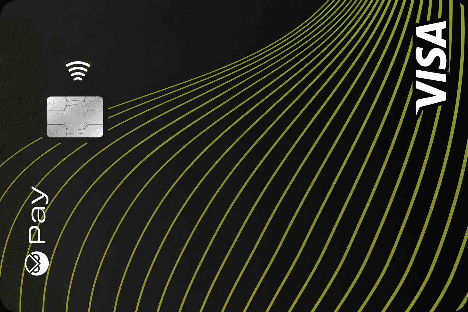 Gnosis Pay black Visa card front