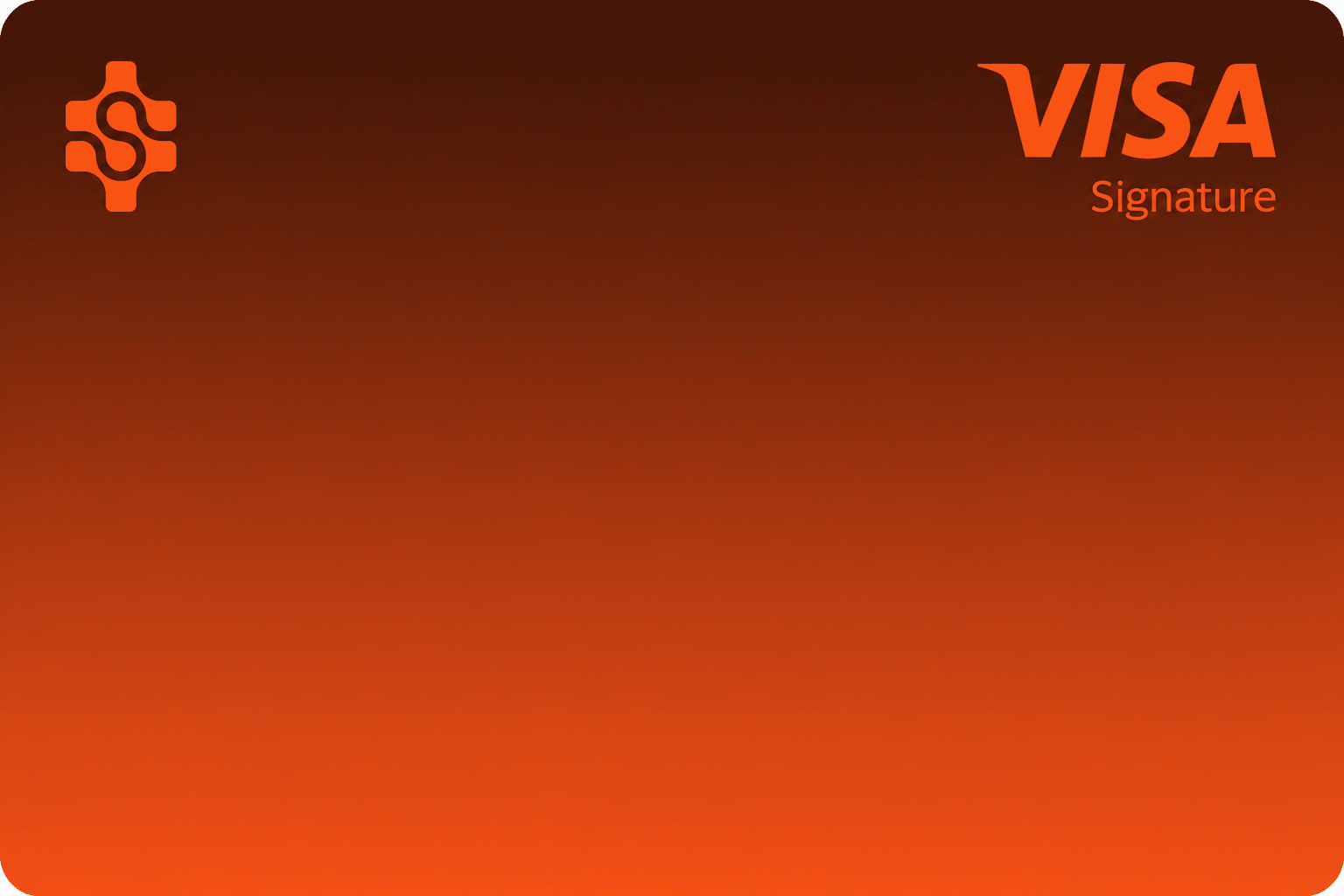 Orange Spritz Visa Signature card front